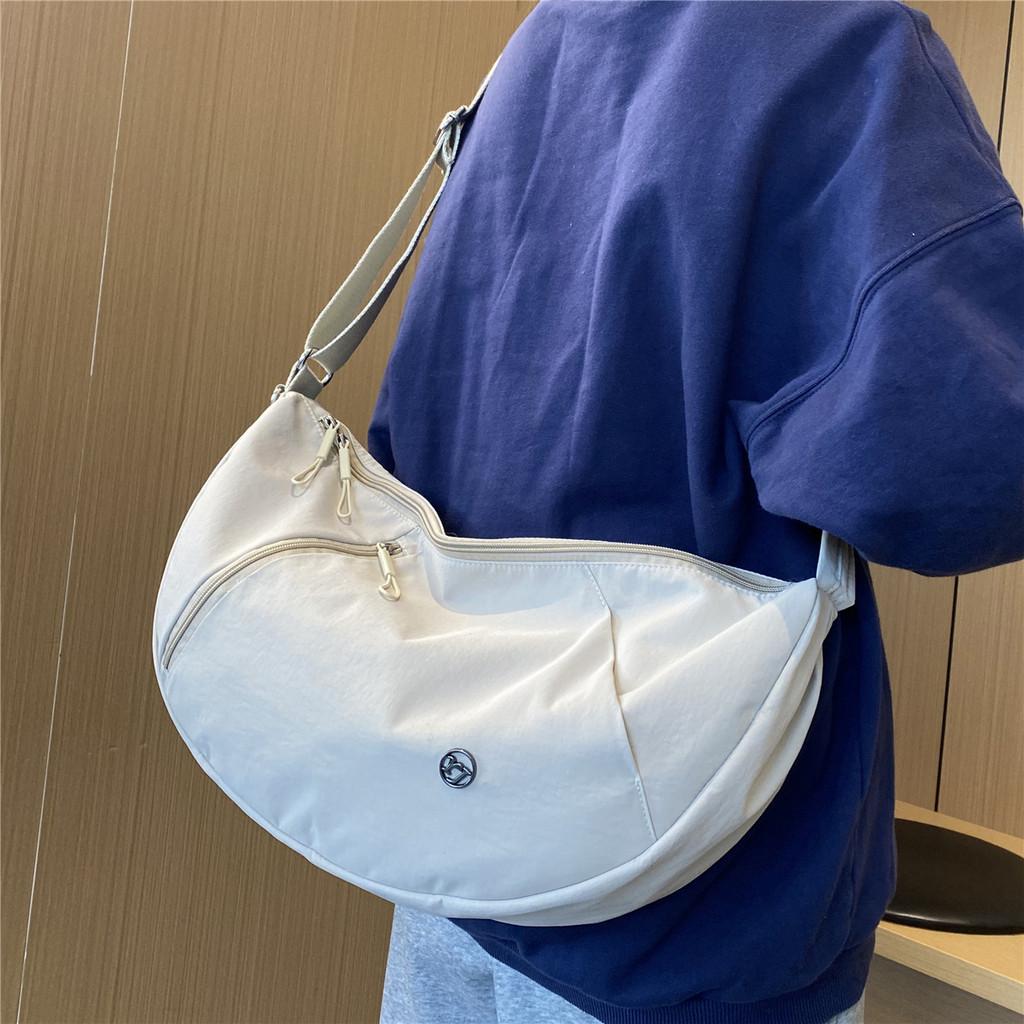 Canvas Dumpling Bag For Women With Zipper Closure And Phone Pocket For Daily Casual Use