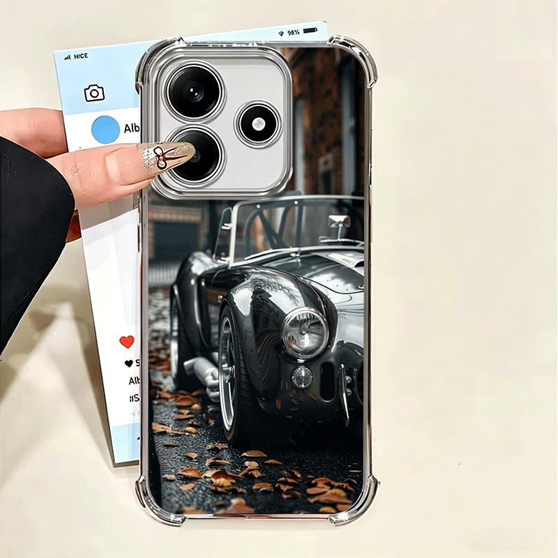 Vintage Car Retro Nostalgia Soft Phone Case For Xiaomi Poco X7 X8 Pro Max X6 X5 X3 F8 Ultra F7 M8 M7 M5S Redmi 15C 15A 15 14C 13