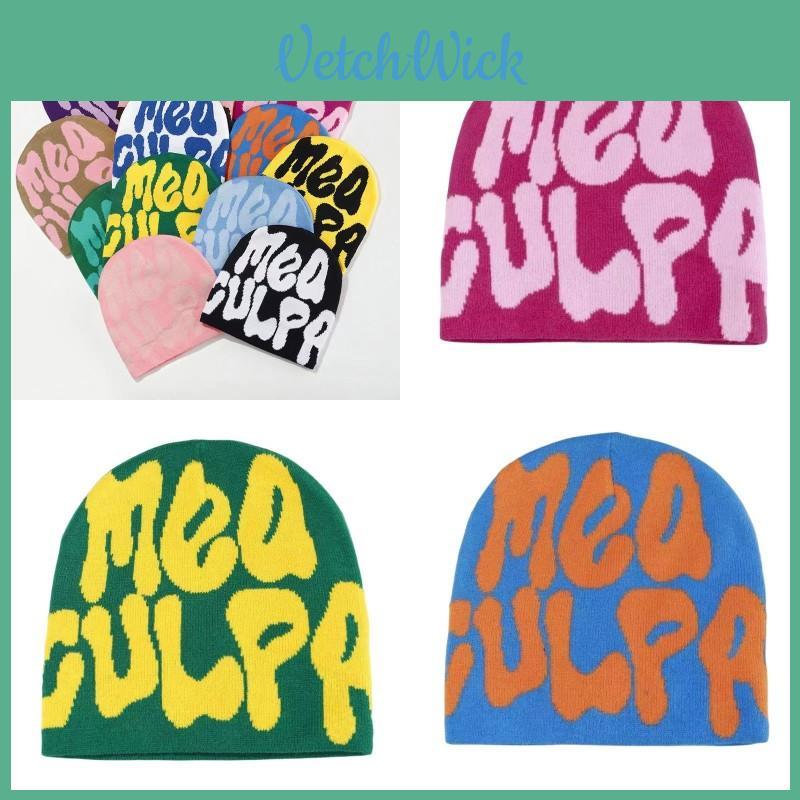 Colorful Mea Culpa Beanies Knit Cap Keep Cozy And Fashion-forward