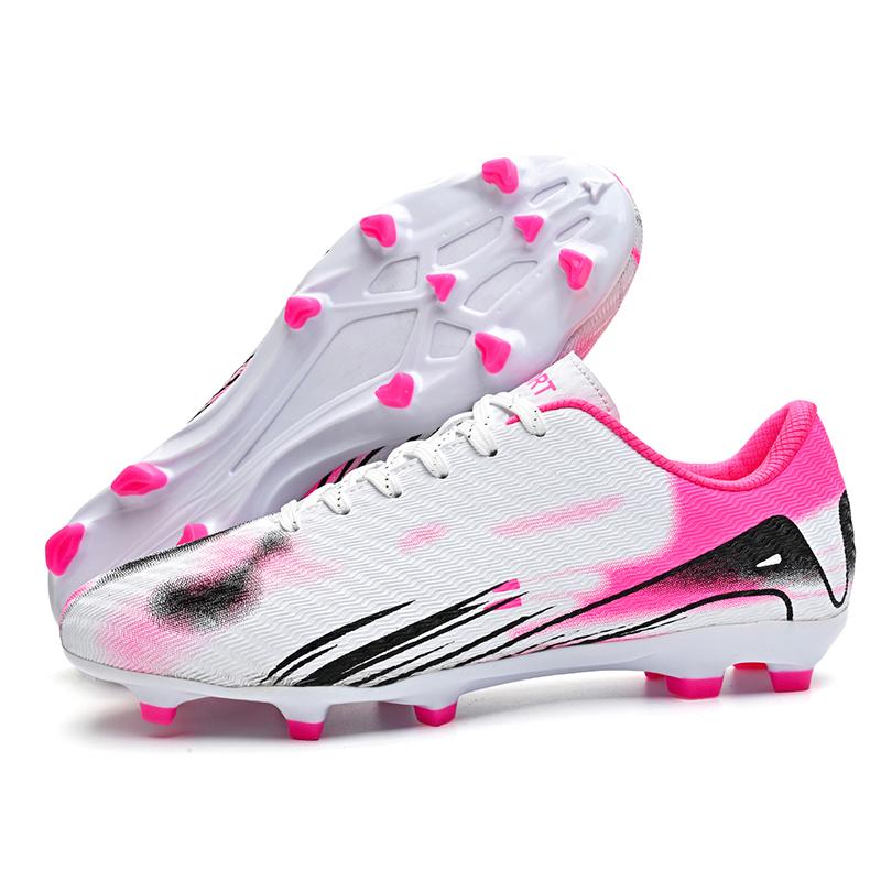 Men's Low Top Soccer Shoes Long Spikes Football Shoes Professional Athletic Training Soccer Cleats Lightweight Football Cleat