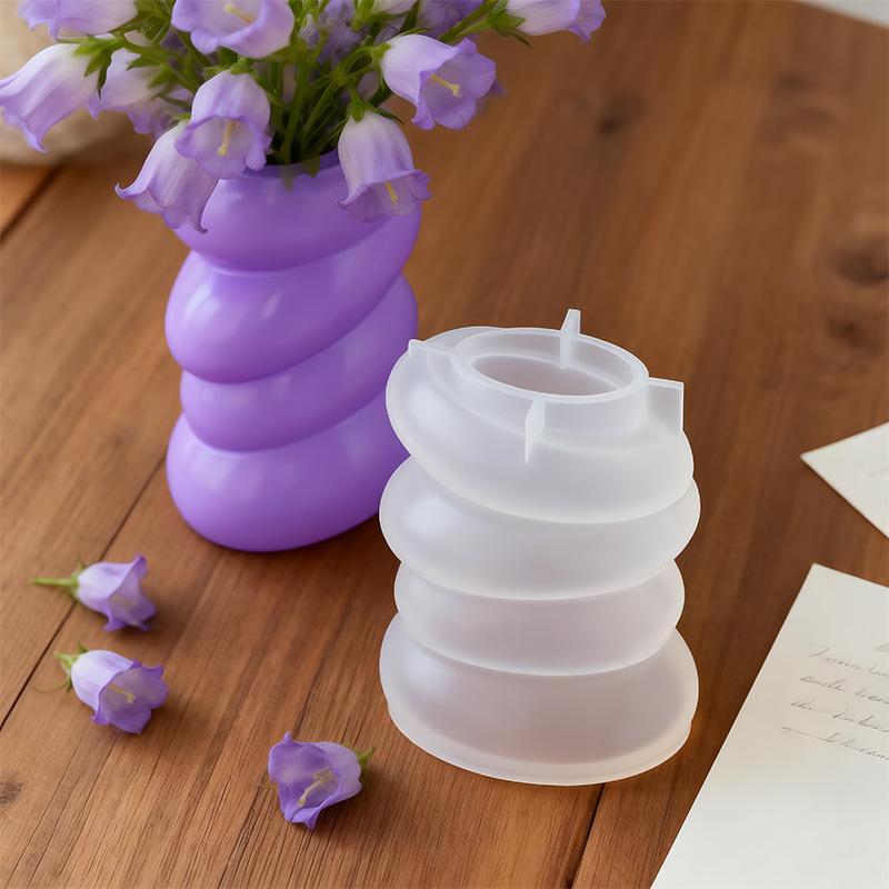 3D Modern Vase Silicone Mold DIY Flower Vase Molds Table Centerpiece Epoxy Plaster Concrete Flower Pot Mould Home Decoration