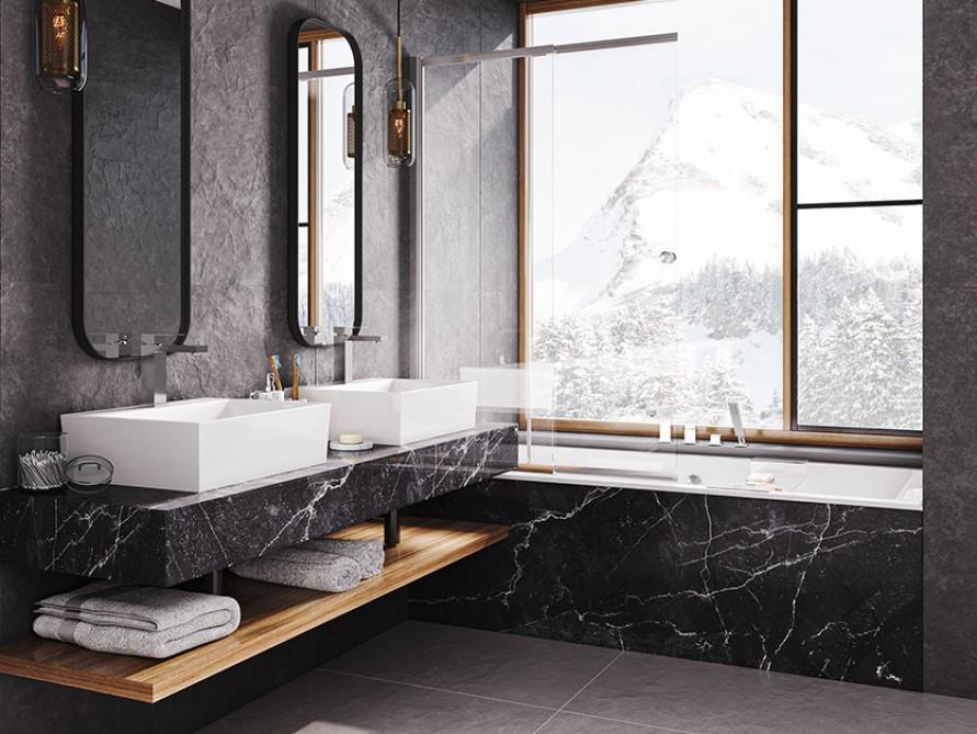 MODERN VARIUM II Black Low Washbasin Tap Besco