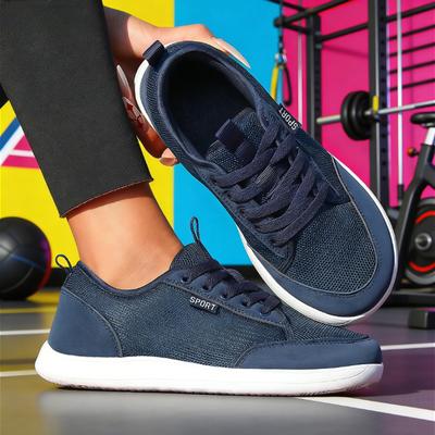Women's Wide Barefoot Shoes New Fashion Outdoor Running Sneakers Minimalist Large Trendy Mesh Casual Walking Shoes