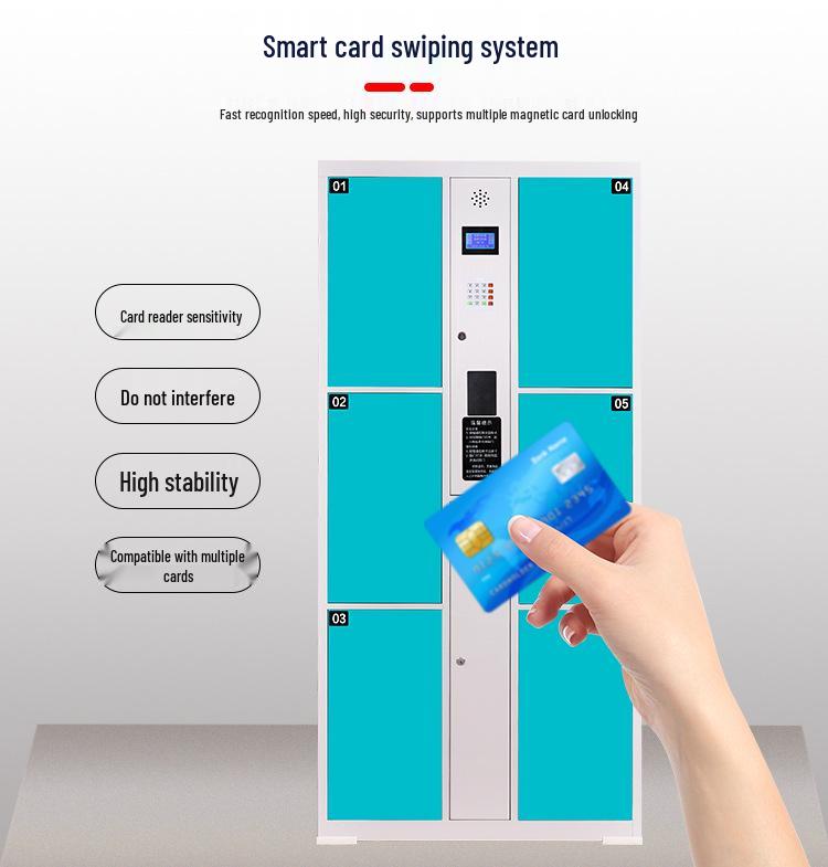 Smart Storage Cabinet with Fingerprint, Password, and Face Recognition