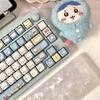 142keys Mao Keycap Blue Meow Work Kitten For Mechanical Keyboard PBT Sublimation Mao Cute Meow Cat Keycap Set