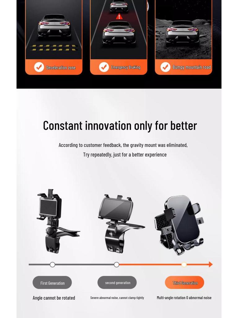 Universal Dashboard Car Phone Holder & Navigation Clip