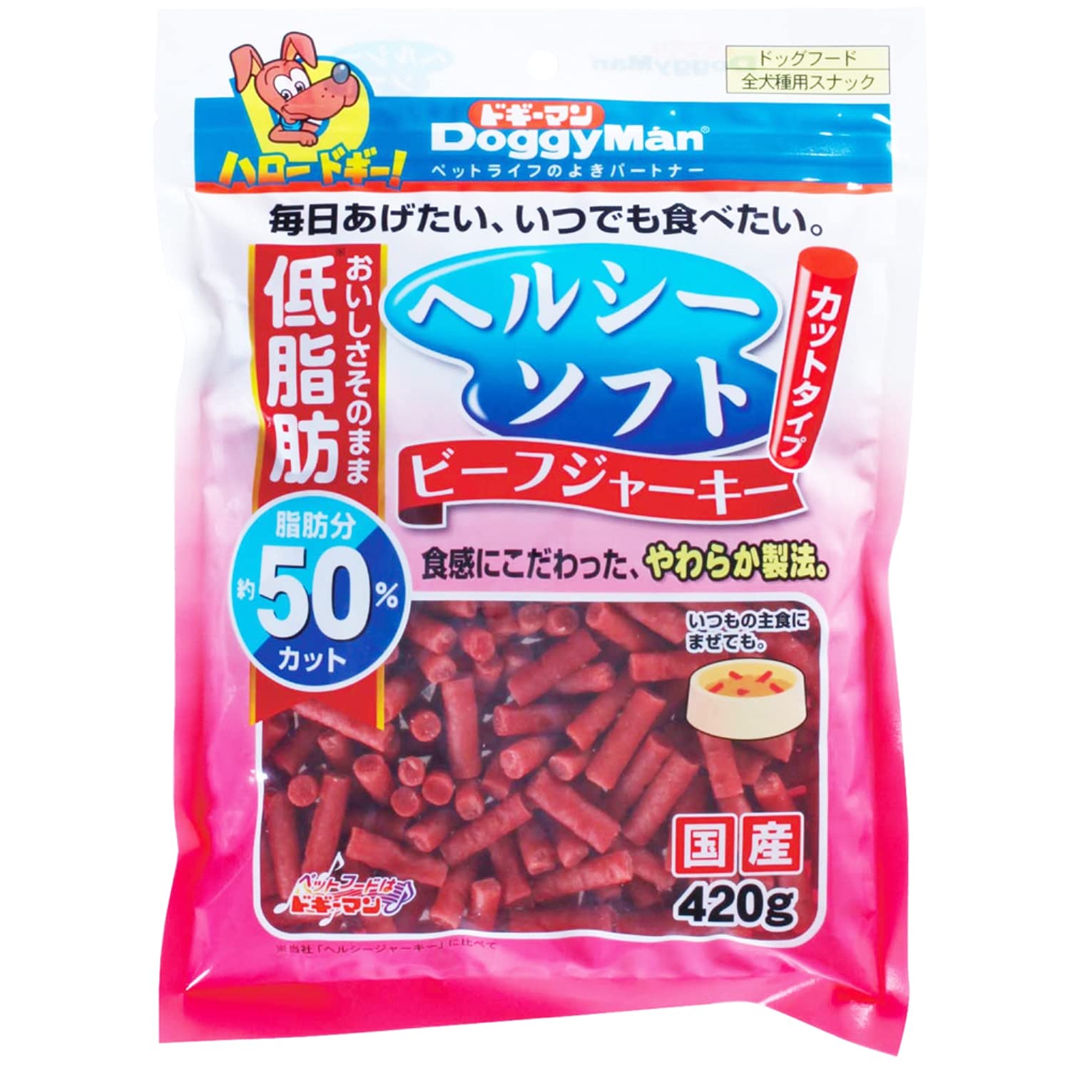 

Doggyman Dog Treats Healthy Soft Beef Jerky Cut Type Beef 420g (x 1)