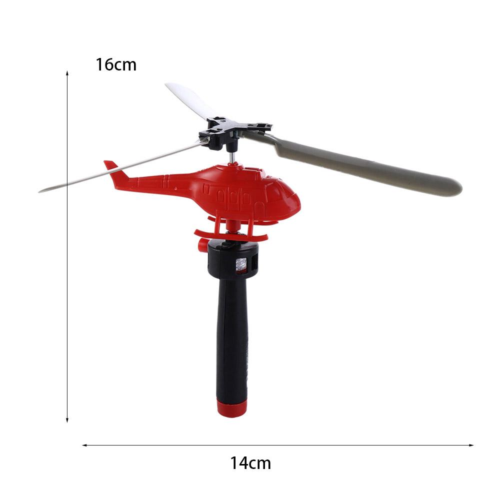 Draw Rope Drawstring Helicopter Toy with Handle Cable Pull Line Helicopter Toys   Educational Toys