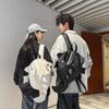 Schoolbag Ugly Cute Funny Shark Bag PU Anti-splashing School Bag Men and Women Niche Travel Backpack Student Personality Large Capacity Shoulder