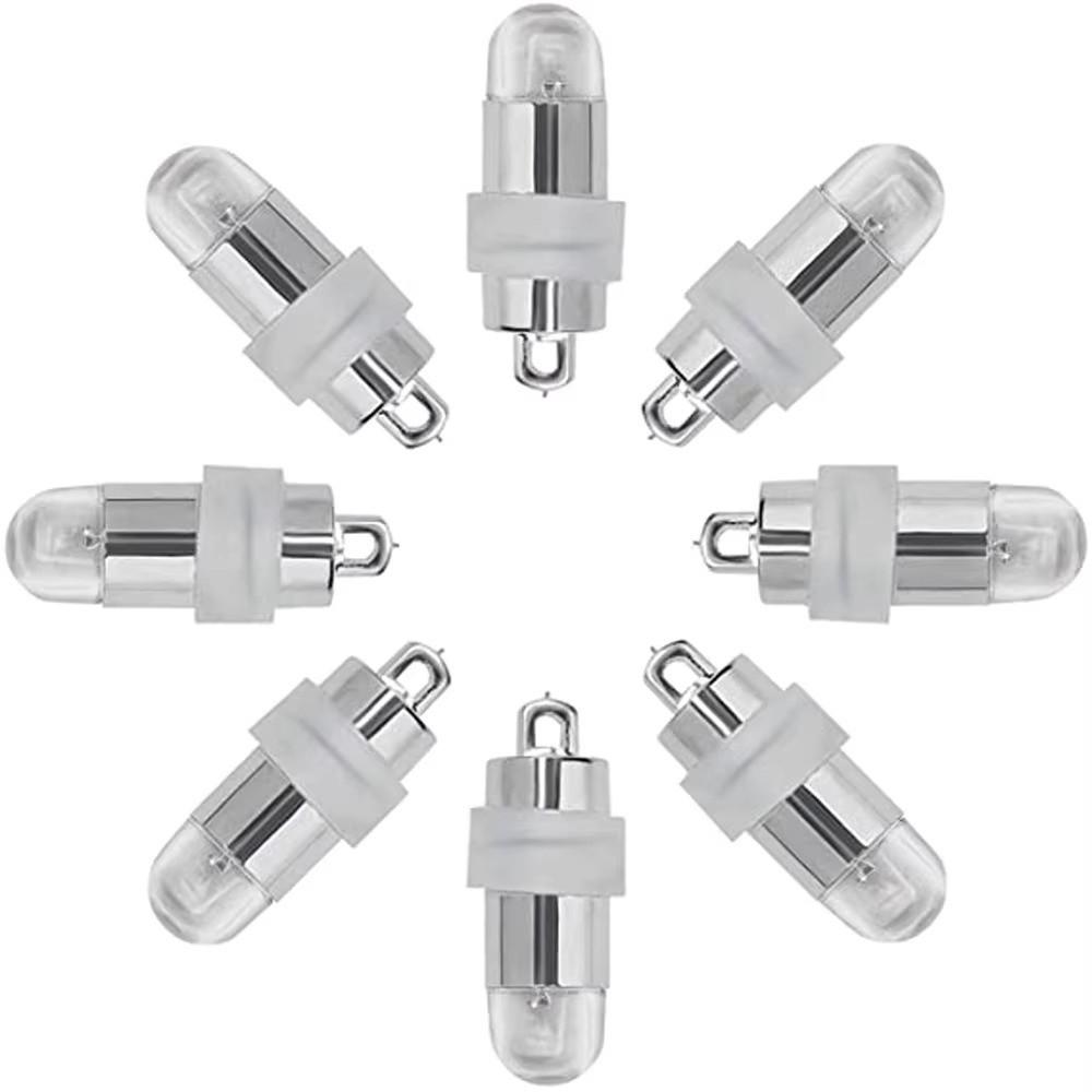 10Pcs Warm White Mini LED Bulb Wedding Party Christmas Decor Battery Operated Waterproof Balloons Light with Hanging Hooks