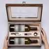 Lacquered Wooden Box Red Wine Packaging General Gift Box High-Grade Wine Bag Single and Double for Friends Partys
