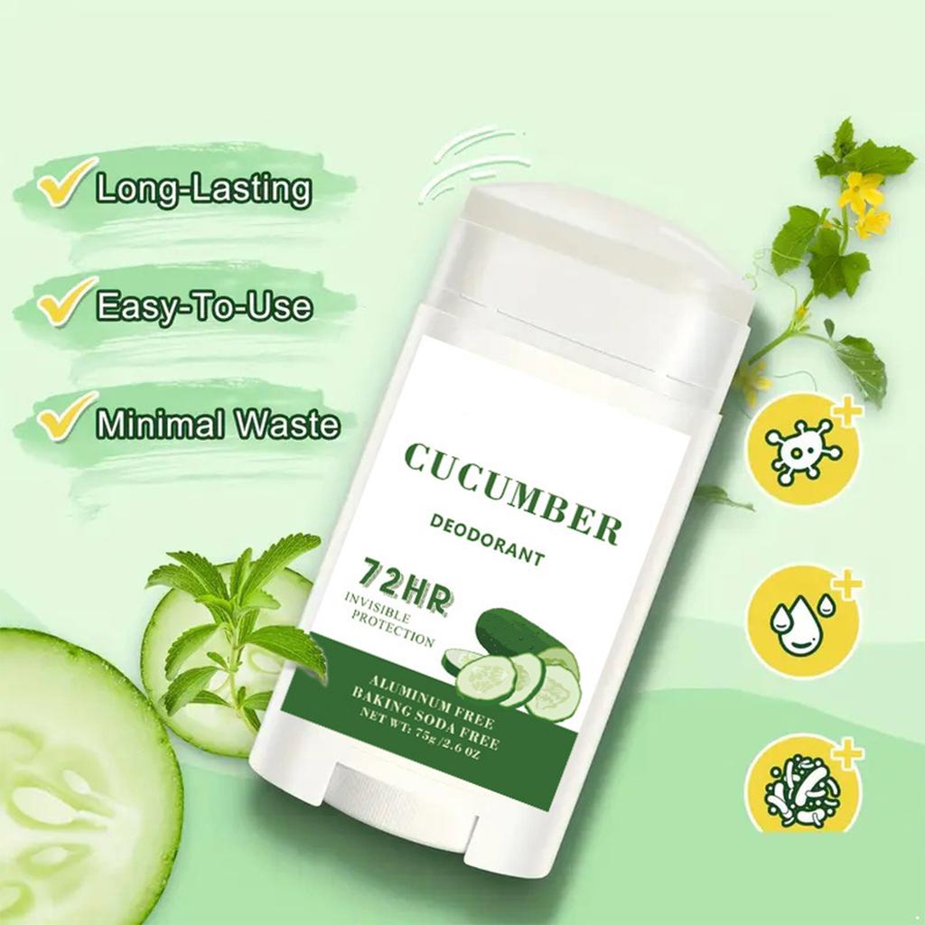 Long Lasting Fresh Scent Body Cream, Aluminum-Free Deodorant Stick for 72-Hour Odor Control & All-Day Comfort