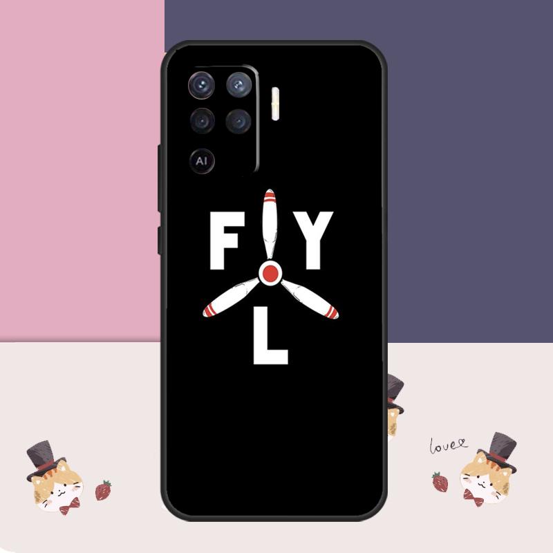 Aircraft Airplane Fly Travel Case For Oppo A76 A96 A16 A60 A98 A58 A78 A18 A38 A80 A40 A77 A57 A17 A74 A54 A94 A15 A5 Pro