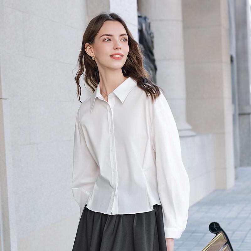 Betu Women's Waist Pleated Commuter Shirt