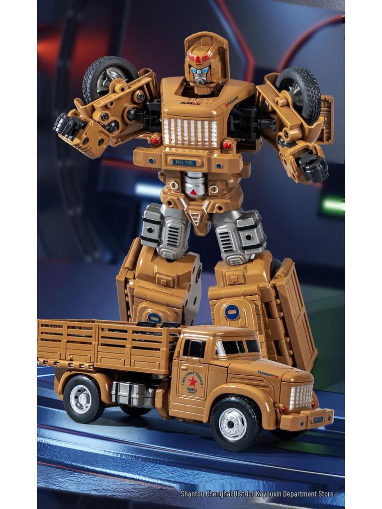 Transforming Robot Truck Toy: Inertial Transporter for Kids