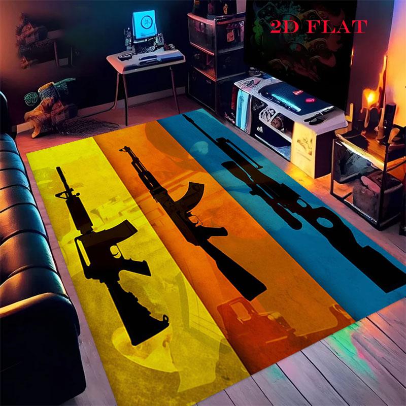 csgo2 Carpet Rug for Living Room Bedroom Home Sofa Decoration,Kids play Nonslip Floor Mat