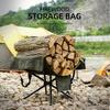 1 Pcs Outdoor Firewood Carrier Tote Bag with Customized Heavy-Duty Waterproof Canvas Fireplace Log Firewood Holder