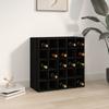 Day and Night - Day and Night Solid Black Pine Wood Wine Rack 56x25x56 Cm