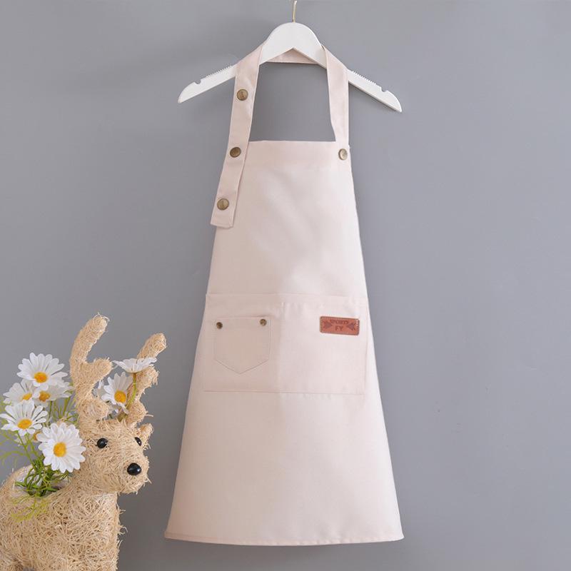 Kids' Water-Repellent Painting Apron, Polyester Cotton Canvas, Stain-Resistant