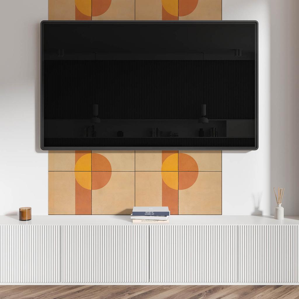 Panel Samoprzylepny Z Nadrukiem - Idealny Do Kuchni 120X60 Cm Abstrakcyjny Wzór Geometryczny