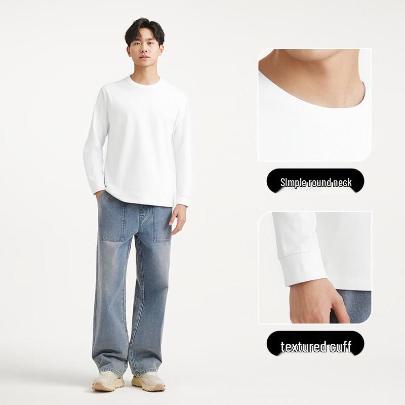 Hotwind Men's Basic Crew Neck Long-Sleeve T-Shirt