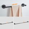 Verstellbare 48 bis 75 Zentimeter Einzel-Handtuchstange Ausziehbarer Badehandtuchhalter Badezimmerwand Schwarzer Handtuchhalter EL81024-3