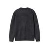 NODU Brushed Lettering Jacquard Round Hairy Knit [Charcoal]