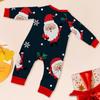 Christmas Family Matching Outfits Cute Santa Soft Loose Christmas Pyjamas Set Top+Pants Printed Adult Kids Loungewear Dad Mom