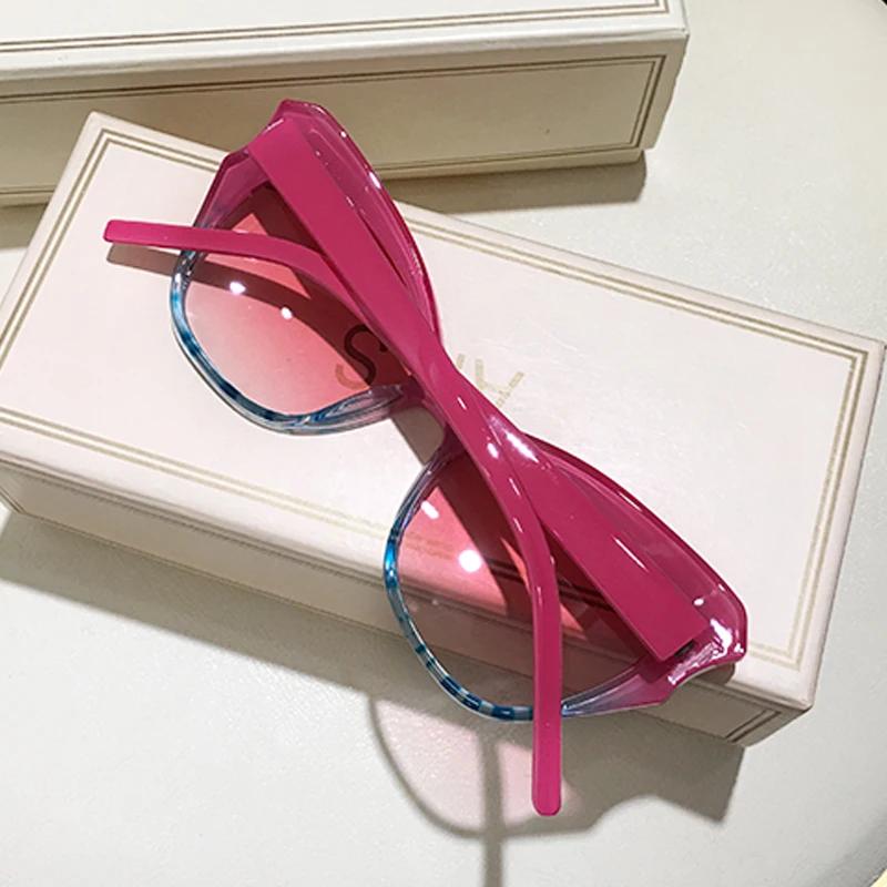 Cat Eye Vintage Sunglasses Women Brand Designer Fashion Gradient Sun Glasses Female Irregular Candy Colors Oculos De Sol