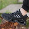 Fashion Breathable Mesh Safety Shoes Men black Protective Shoes For Men Women Work Sneakers Summer Lightweight Indestructible Shoes