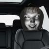 Ghost Face Car Headrest Cover, Funny Scary Face Head Rest Cover for Car | 2 Piece Automotive Scary Face Seat Protector, Fully Surrounded Funny Head