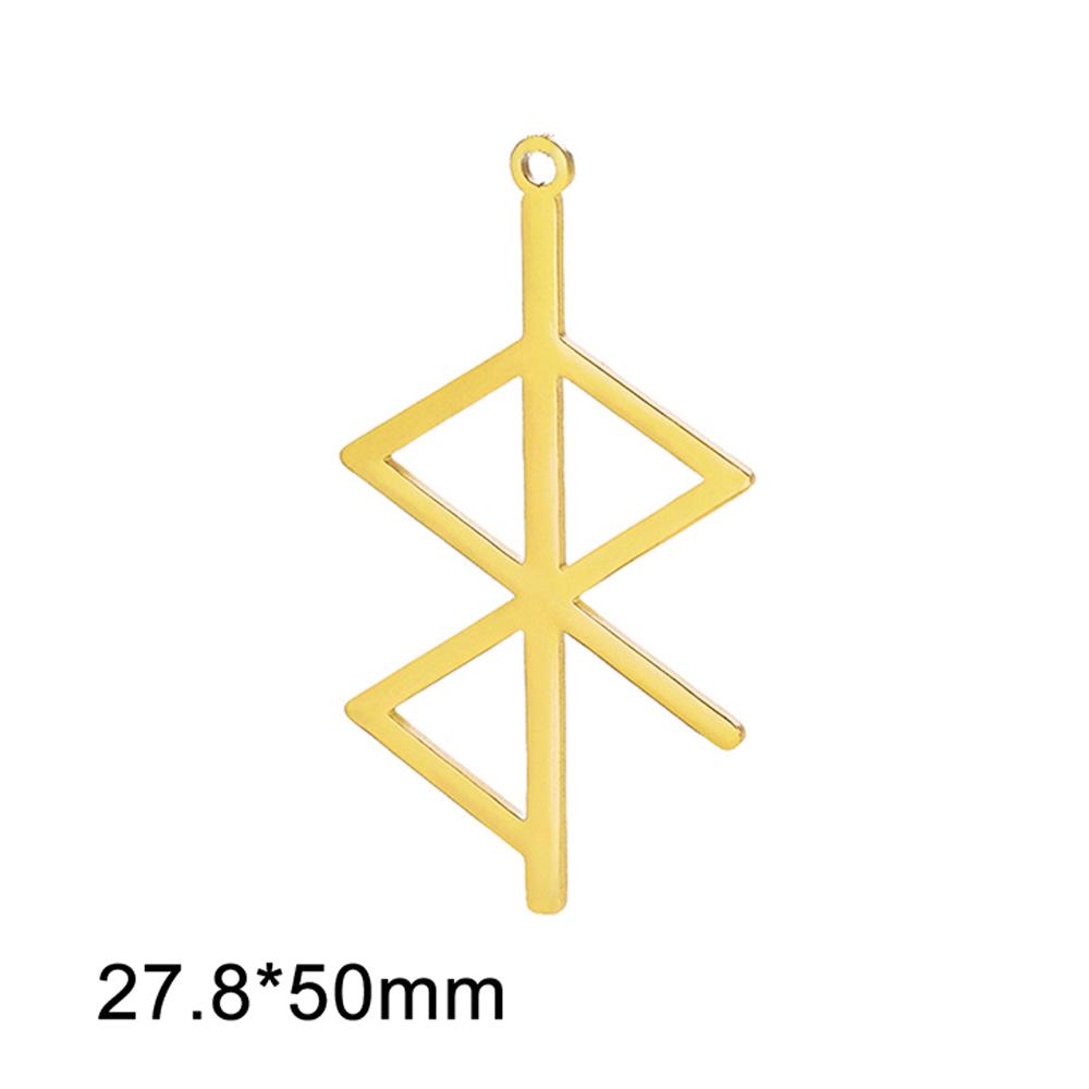 Dawapara Runa Ochronna Amulet do Tworzenia Biżuterii Wisiorek Mitologia Nordycka Stal Nierdzewna Akcesoria DIY