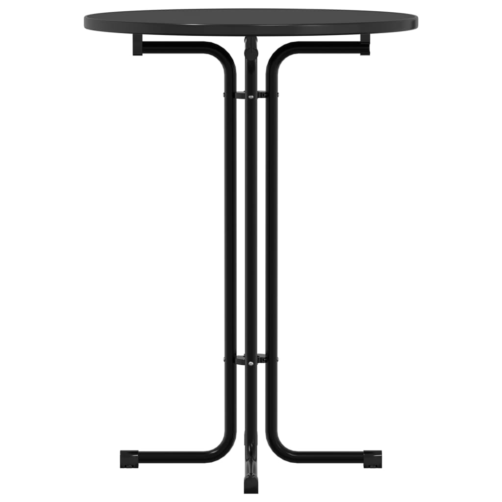Vidaxl Dining Table, Black, Ø80X110 Cm