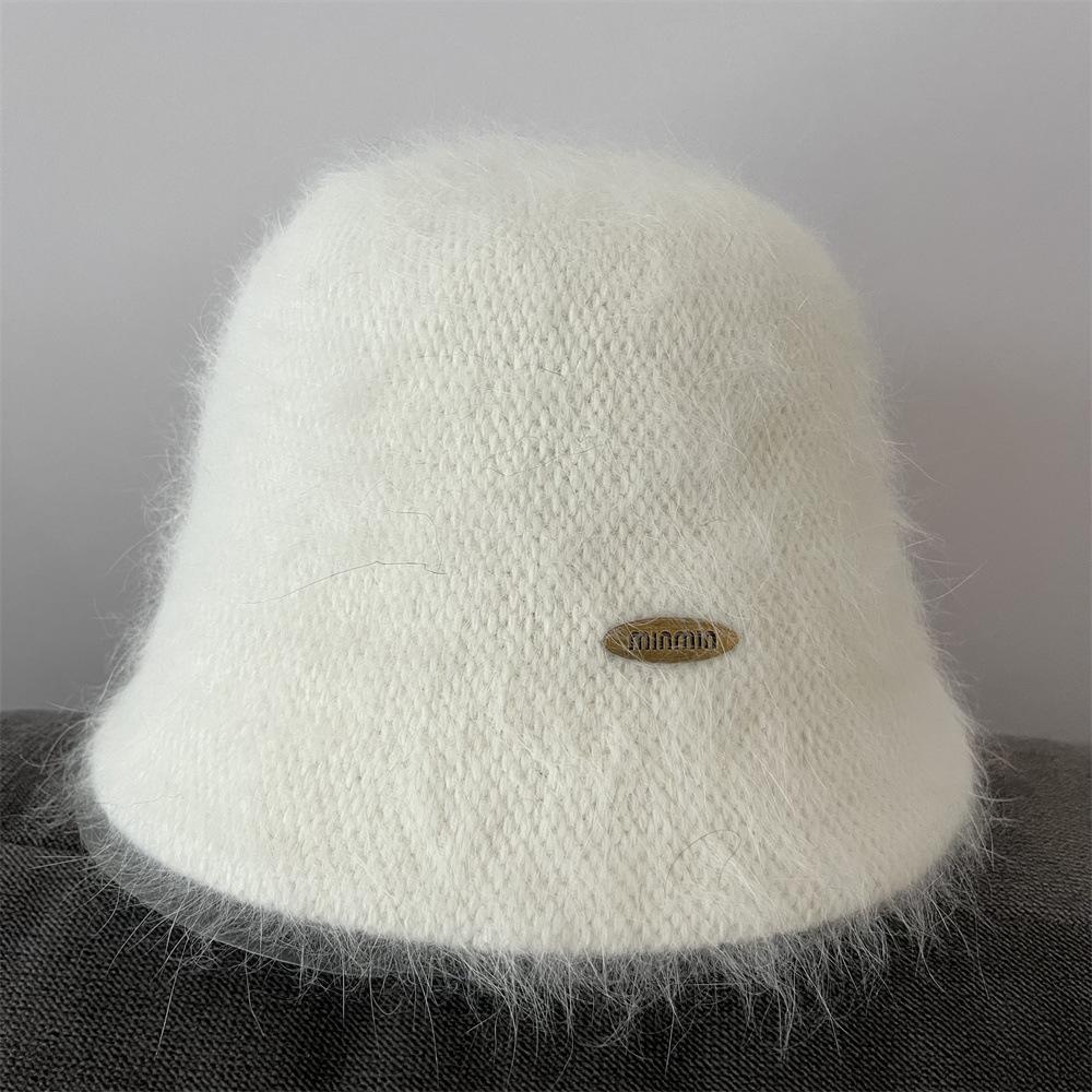

Панама женская новая зимняя теплая шляпа универсальная шерстяная шляпа-ведро куполообразная панама Adult average size белый