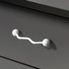 Cabinet Pulls Handle Zinc Alloy Closet Door Shake Hands Modern Simple Drawer Cupboard Solid for Drawer Wardrobe, with Screws
