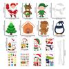 72pcs DIY Christmas Tree Decoration Set Homemade 2D Christmas-theme Ornament Craft With Stickers For Kids Adults Tree Holiday
