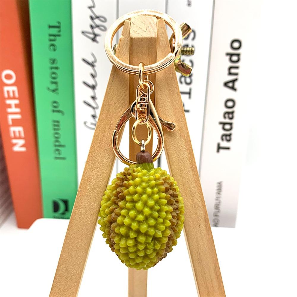 Artificial Fruit Creative Durian Keyring SImitation Durian Key Chain Backpack Ornaments
