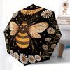 1pc Bee Floral Mandala Art Print Umbrella with Plastic Handle,Suitable for All Seasons Home Travel Outdoor UmbrellaM1269