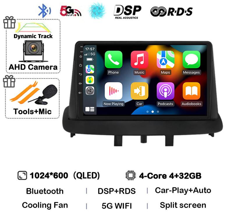

Android 14 Carplay Auto Для Renault Megane 3 Fluence Samsung SM3 2008 2009 2010 2011-2014 Автомагнитола GPS Мультимедийный плеер Стерео