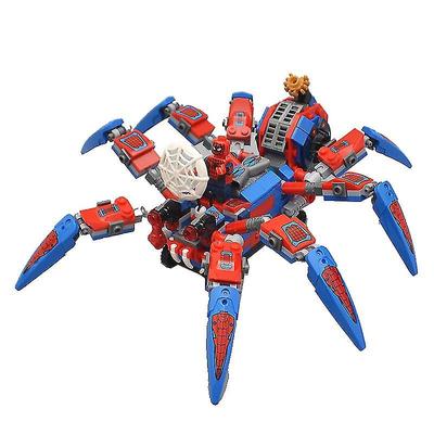 Совместим с Lego Alliance Spider-man Heroes Expedition Return Spider Mecha Робот Китайские строительные блоки Сборка игрушек