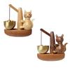 Cat Door Chime Entry Chime Decorative Shopkeepers Bell Wood Doorbell Wind Chime for Restaurant Refrigerator Office Store Porch