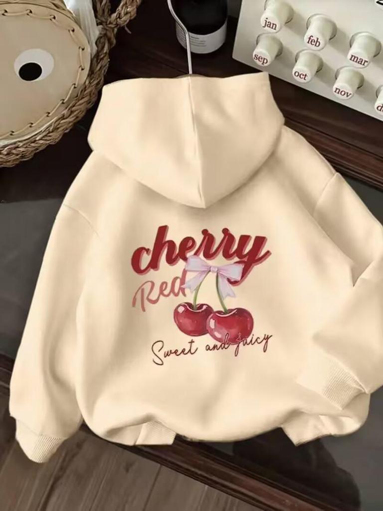 Unisex Trendy American Loose Fit Hooded Print Sweatshirt