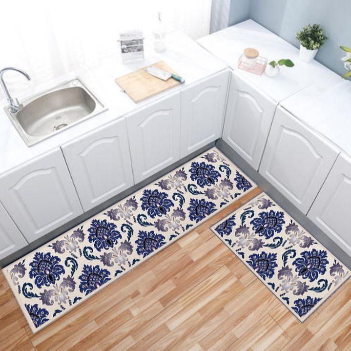 Home Kitchen Floor Mat Anti Slip Water Absorbing Entrance Door Floor Mat Bathroom and Toilet Floor Mat