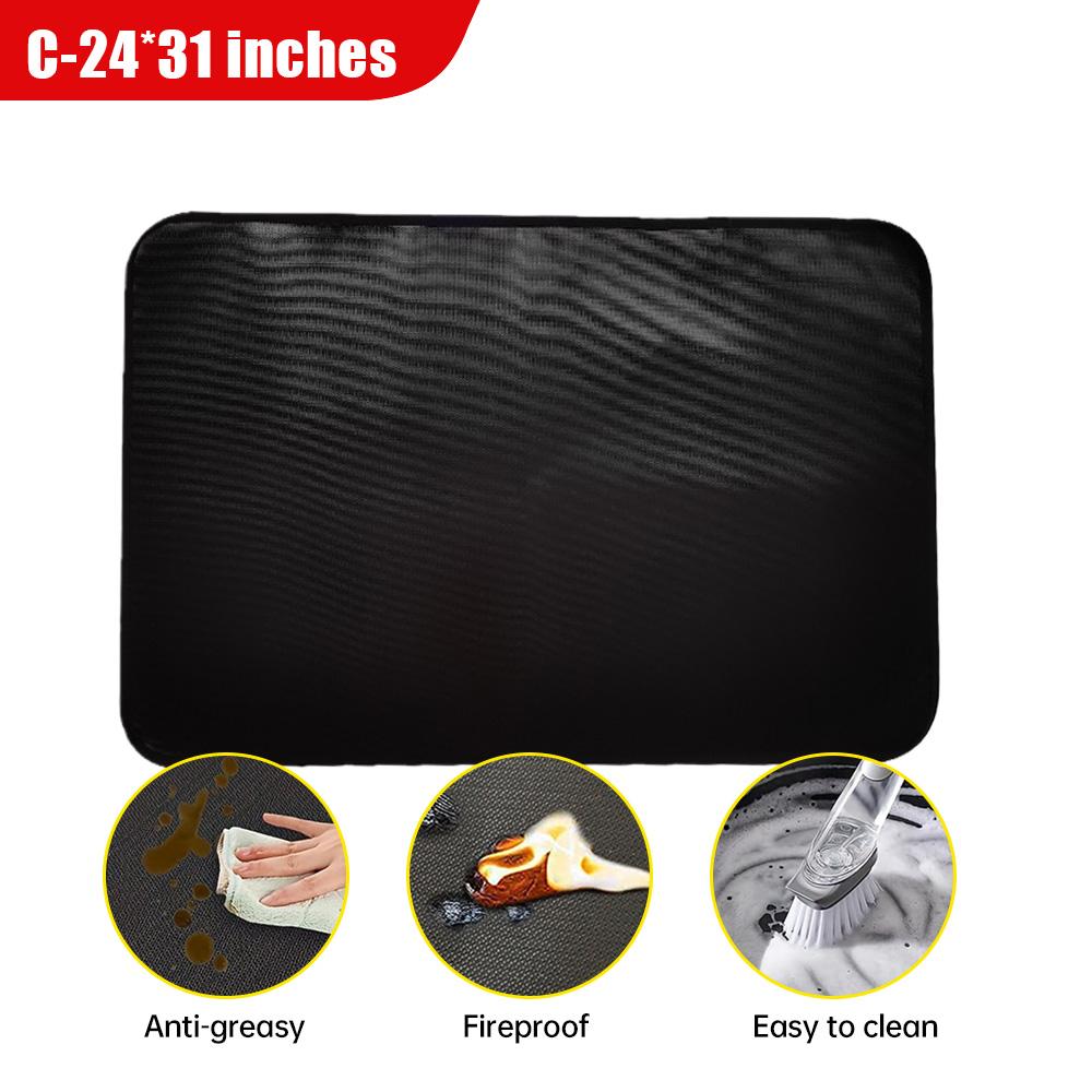 Under Grill Mat Fireproof Fire Pit Mat Outdoor Camping Wood Stove Grill Mat Barbecue Grill Mat Ground Patio Deck Lawn Ember Mat