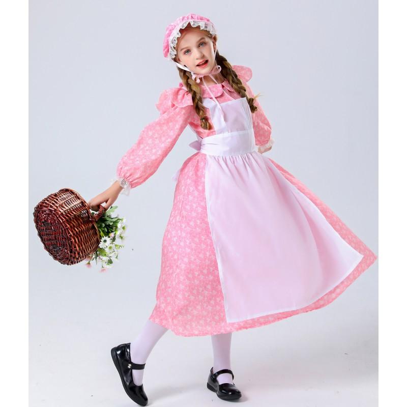 Alice In Wonderland Costume Dress Girls Long Sleeve Cottagecore Lolita Outfit Halloween Party Cosplay