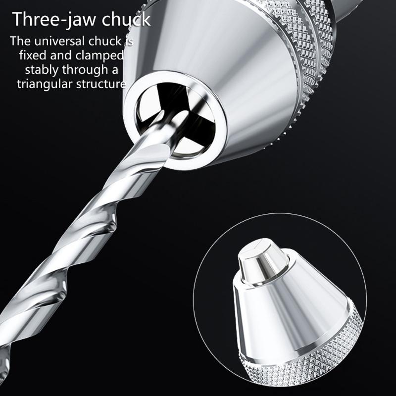 Aluminum Hand Twist Drill Kit Includes 10Pcs Carbon Steel Bits (0.8-3mm) For Model Making And DIY Projects