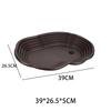 Turtle Water Bowl Decorative with Ramp Aquarium Ornament Reptile Bathing Pool for Frogs Semi Aquatic Turtle Snake Tortoises