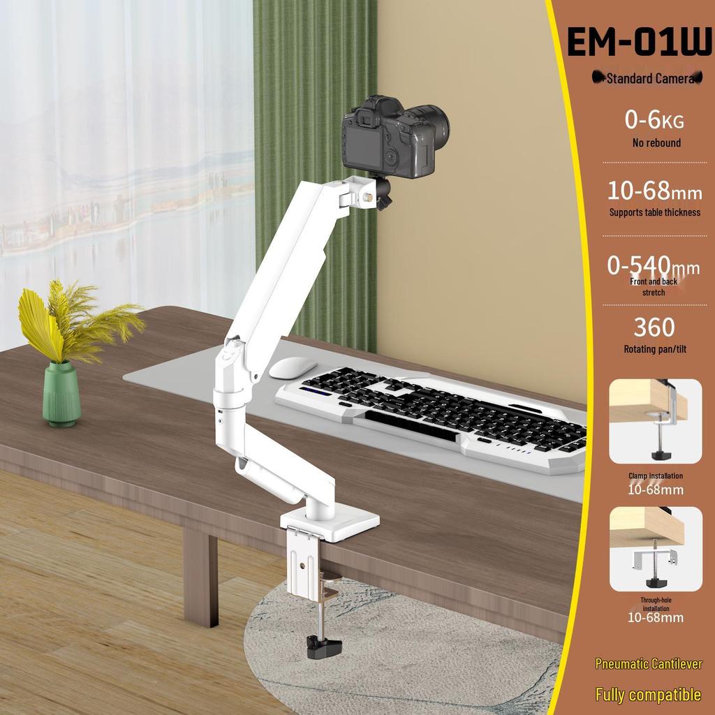 Suporte de Câmera DSLR Overhead Rotativo 360° Universal com Suporte Dobrável Telescópico