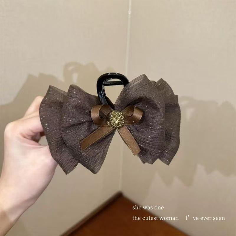 Korean Style High-End Flower Claw Hair Clip for Women's Updo - Sweet and Gentle French Shark Clip