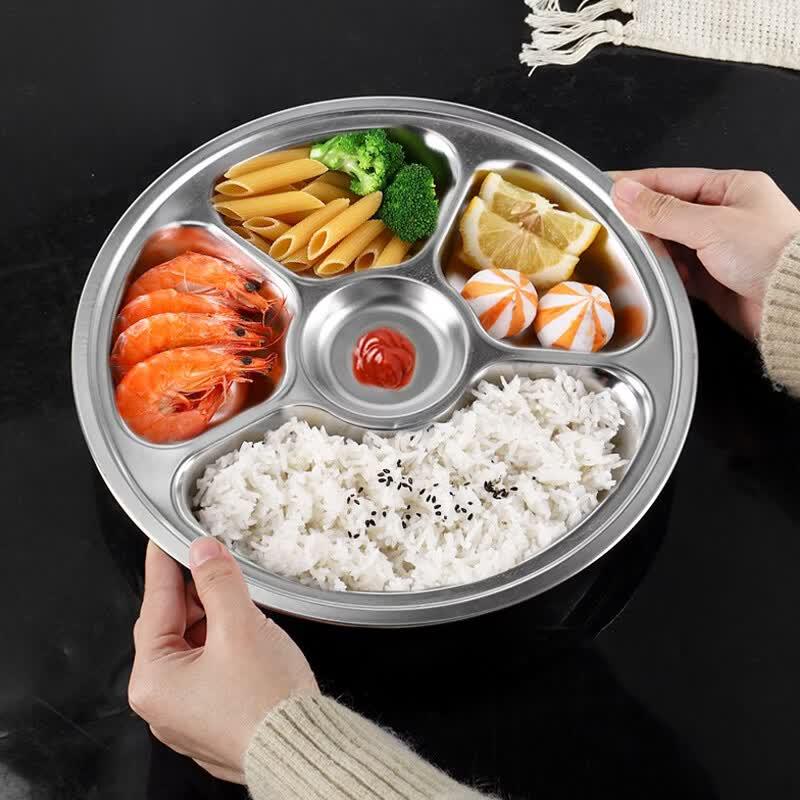 Stainless Steel Divided Dinner Plate